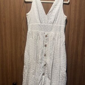 Altar'd State White Button-Down Mini Dress